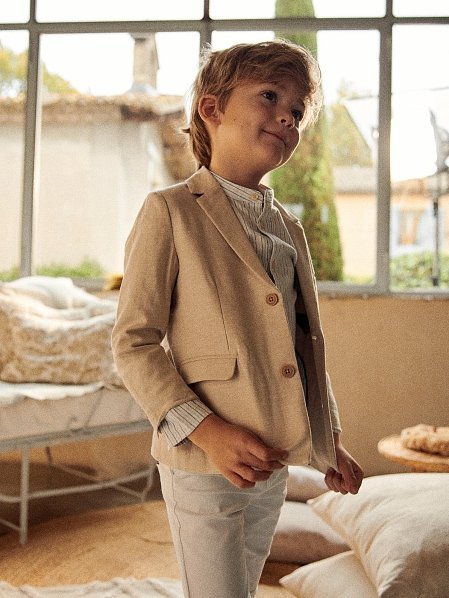 Παιδικό Σακάκια για Αγόρια Classy Beige