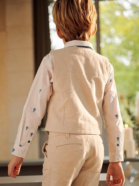Παιδικό Γιλέκο για Αγόρια Classy Beige