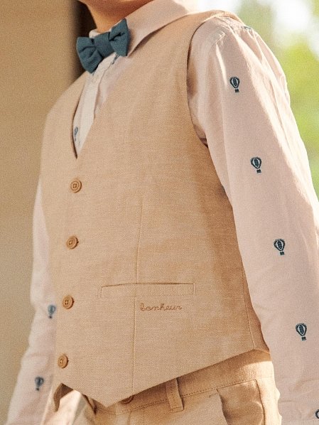 Παιδικό Γιλέκο για Αγόρια Classy Beige