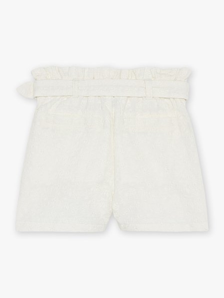 Παιδικό Σορτς για Κορίτσια Creme Embroidery