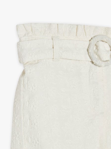 Παιδικό Σορτς για Κορίτσια Creme Embroidery