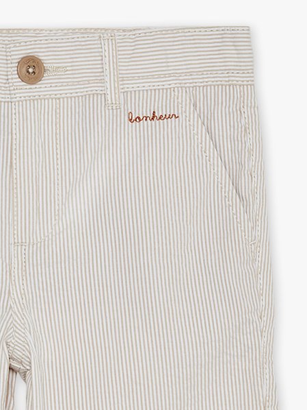 Παιδική Βερμούδα για Αγόρια Stripped Beige