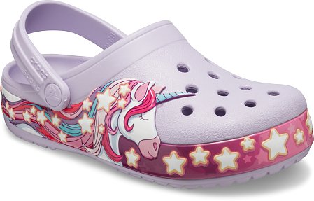 Crocs Crocband Παιδικά Σαμπό Λιλά Μονόκερος