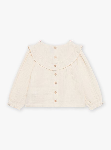 Βρεφικό Μακρυμάνικο Πουκάμισο για Κορίτσια White Fall