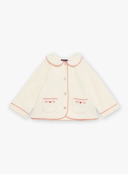 Βρεφική Ζακέτα για Κορίτσια Sergent Major Fleece White Flowers