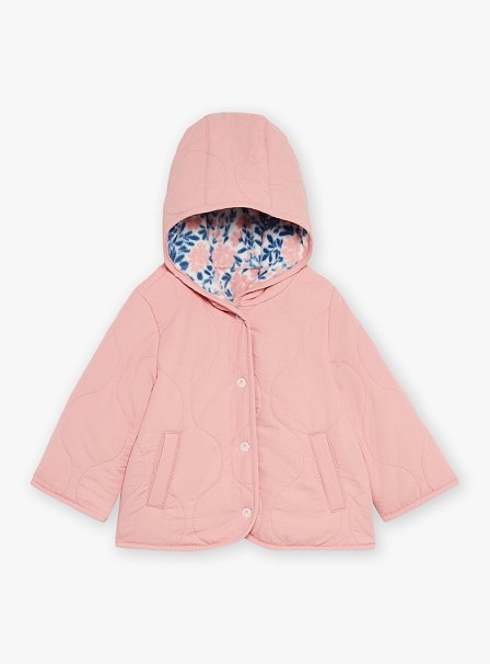 Βρεφικό Μπουφάν για Κορίτσια Sergent Major Διπλής Όψης Ροζ Floral