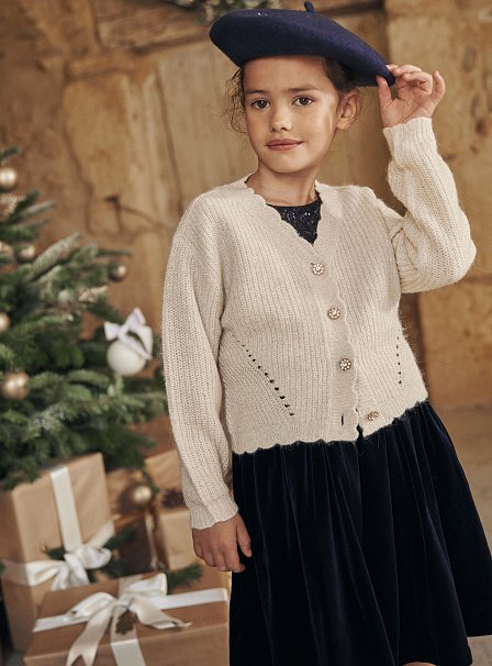 Παιδική Ζακέτα για Κορίτσια Sergent Major Beige Wool