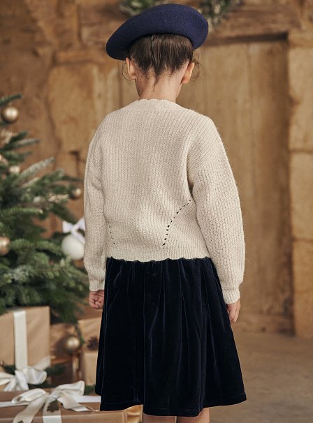 Παιδική Ζακέτα για Κορίτσια Sergent Major Beige Wool