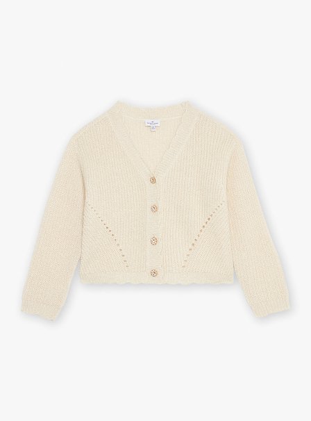 Παιδική Ζακέτα για Κορίτσια Sergent Major Beige Wool