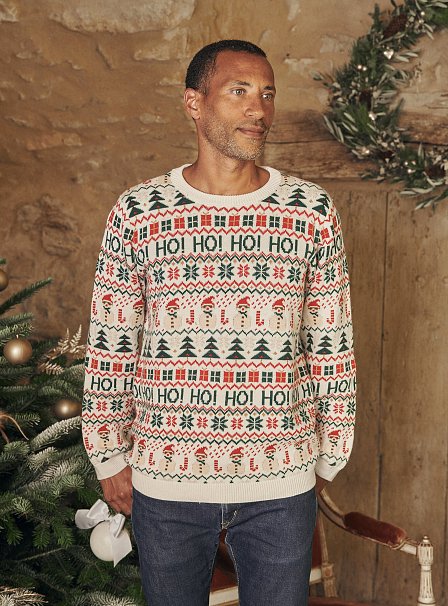 Unisex Πουλόβερ Χριστουγεννιάτικο Sergent Major Beige