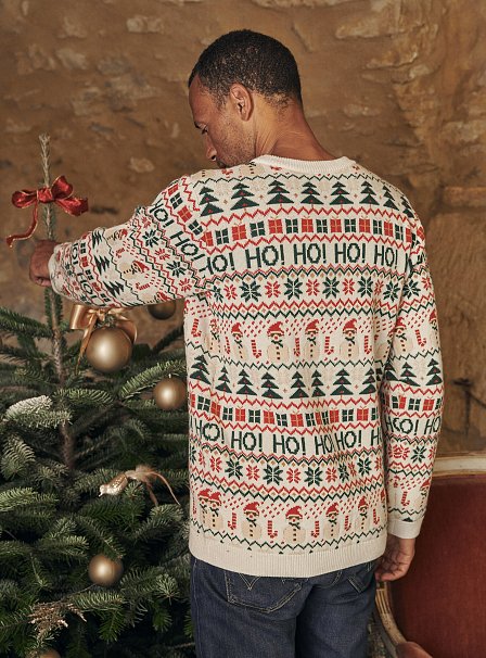 Unisex Πουλόβερ Χριστουγεννιάτικο Sergent Major Beige