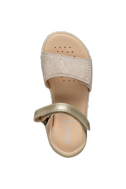 Παιδικά Σανδάλια Geox Haiti για Κορίτσια Gold Sand (Μεγέθη 25-35)