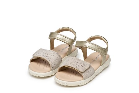 Παιδικά Σανδάλια Geox Haiti για Κορίτσια Gold Sand (Μεγέθη 25-35)