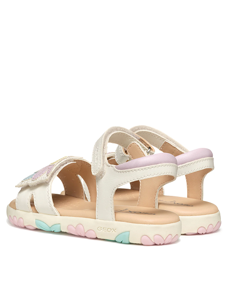 Παιδικά Σανδάλια Geox Haiti για Κορίτσια White Flowers (Μεγέθη 25-35)