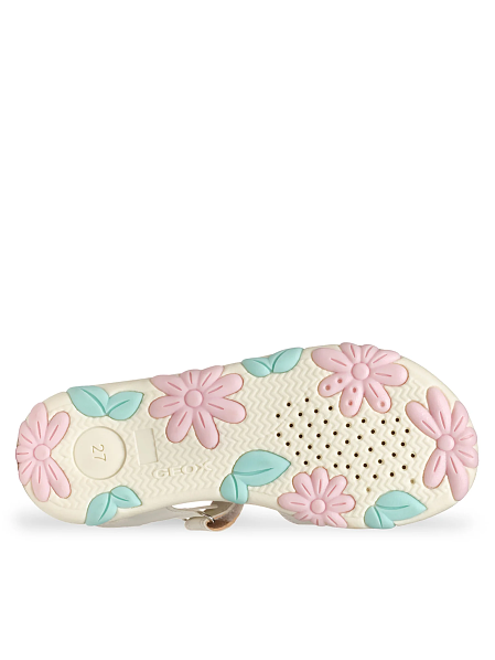 Παιδικά Σανδάλια Geox Haiti για Κορίτσια White Flowers (Μεγέθη 25-35)