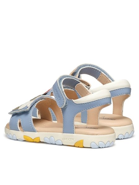 Παιδικά Σανδάλια Geox Haiti για Κορίτσια Blue Flowers (Μεγέθη 25-35)