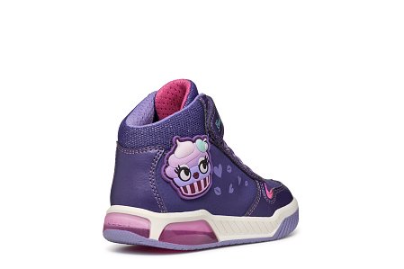 Παιδικά Παπούτσια Geox Inek για Κορίτσια Purple Cupcake (Μεγέθη 25-32)