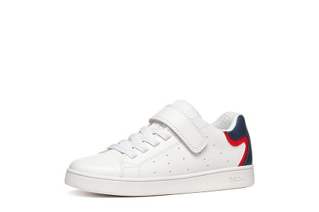 Παιδικά Παπούτσια Geox Eclyper για Αγόρια White/Blue (Μεγέθη 28-36)