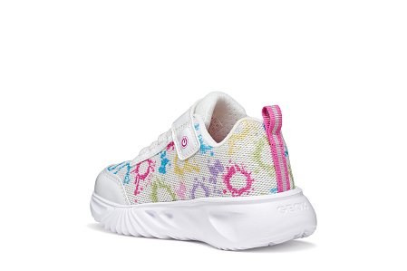 Παιδικά Παπούτσια Geox Assister για Κορίτσια White/Multicolour (Μεγέθη 25-33)