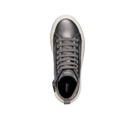 Παιδικά Παπούτσια Geox Laquinny για Κορίτσια Grey Sparkles (Μεγέθη 28-36)