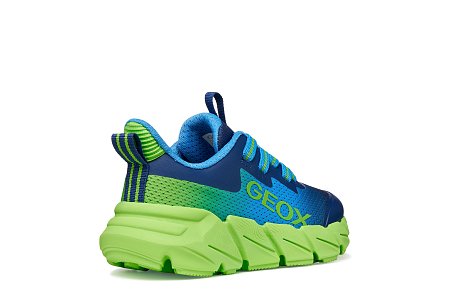 Παιδικά Παπούτσια Geox Flexyper Fast για Αγόρια Light Blue/Lime (Μεγέθη 28-36)