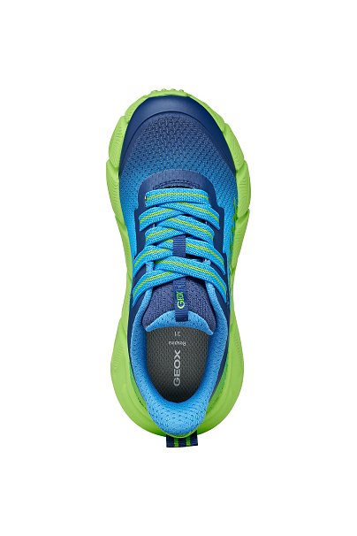Παιδικά Παπούτσια Geox Flexyper Fast για Αγόρια Light Blue/Lime (Μεγέθη 28-36)