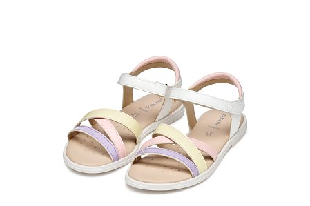 Παιδικά Πέδιλα Geox Sandal Karly για Κορίτσια White/Lilac (Μεγέθη 25-36)