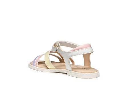 Παιδικά Πέδιλα Geox Sandal Karly για Κορίτσια White/Lilac (Μεγέθη 25-36)