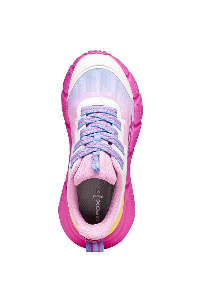 Παιδικά Παπούτσια Geox Flexyper Fast για Κορίτσια Fuchsia/Multicolour (Μεγέθη 28-36)