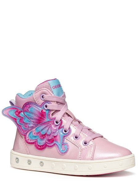 Παιδικά Παπούτσια Geox Skylin για Κορίτσια Pink Wings (Μεγέθη 25-32)