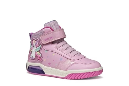 Παιδικά Παπούτσια Geox Inek για Κορίτσια Pink Unicorn (Μεγέθη 25-32)