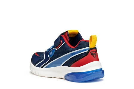 Παιδικά Παπούτσια Geox Ciberdron για Αγόρια Superman Low Blue (Μεγέθη 25-33)
