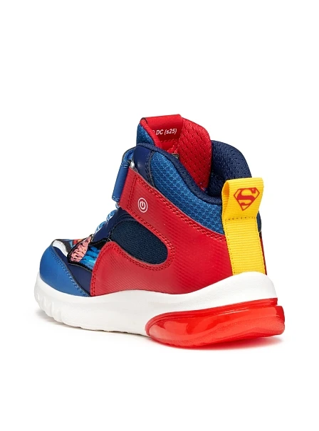 Παιδικά Παπούτσια Geox Ciberdron για Αγόρια Superman High Blue (Μεγέθη 25-33)