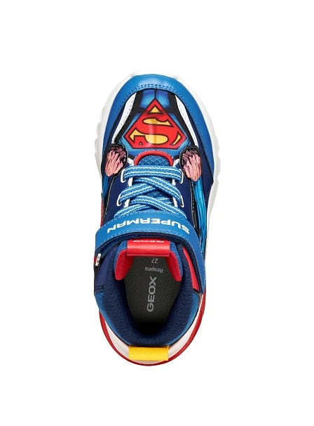 Παιδικά Παπούτσια Geox Ciberdron για Αγόρια Superman High Blue (Μεγέθη 25-33)