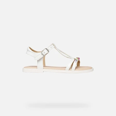 Παιδικά Πέδιλα Geox Sandal Karly για Κορίτσια White (Μεγέθη 28-36)