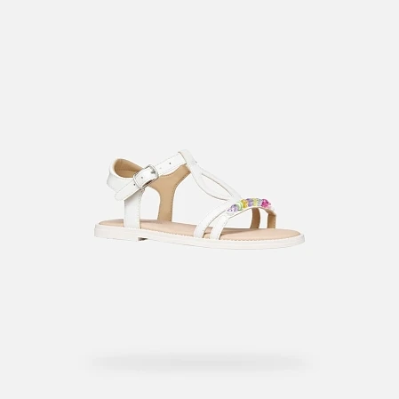 Παιδικά Πέδιλα Geox Sandal Karly για Κορίτσια White (Μεγέθη 28-36)