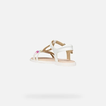 Παιδικά Πέδιλα Geox Sandal Karly για Κορίτσια White (Μεγέθη 28-36)