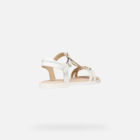 Παιδικά Πέδιλα Geox Sandal Karly για Κορίτσια White (Μεγέθη 28-36)