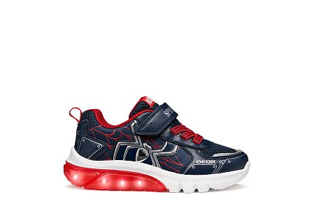 Παιδικά Παπούτσια Geox Ciberdron για Αγόρια Spiderman Navy/Red (Μεγέθη 25-33)
