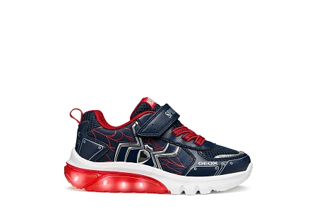 Παιδικά Παπούτσια Geox Ciberdron για Αγόρια Spiderman Navy/Red (Μεγέθη 25-33)