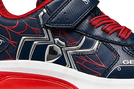 Παιδικά Παπούτσια Geox Ciberdron για Αγόρια Spiderman Navy/Red (Μεγέθη 25-33)