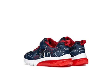 Παιδικά Παπούτσια Geox Ciberdron για Αγόρια Spiderman Navy/Red (Μεγέθη 25-33)