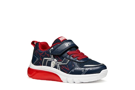 Παιδικά Παπούτσια Geox Ciberdron για Αγόρια Spiderman Navy/Red (Μεγέθη 25-33)