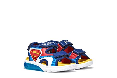 Παιδικά Παπούτσια Geox Sandal Ciberdron για Αγόρια Superman Light Blue/Red (Μεγέθη 25-33)