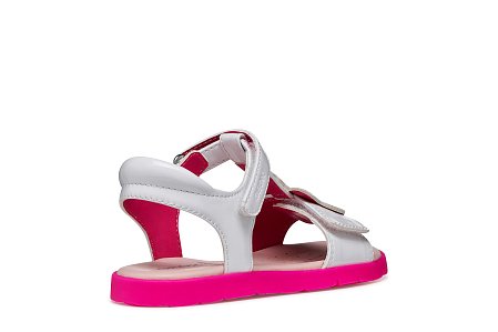 Παιδικά Πέδιλα Geox Sandal Joyfoot για Κορίτσια White/Fluo Fuchsia (Μεγέθη 25-35)