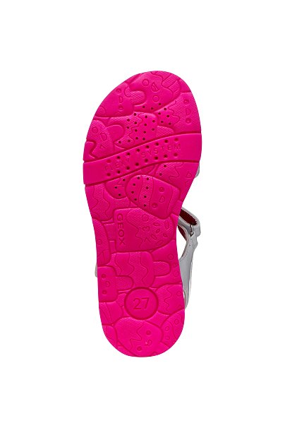 Παιδικά Πέδιλα Geox Sandal Joyfoot για Κορίτσια White/Fluo Fuchsia (Μεγέθη 25-35)
