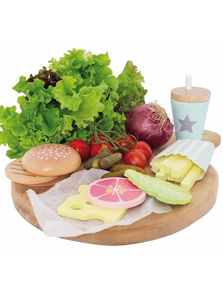 JABADABADO Ξύλινο πακέτο με γεύμα Burger