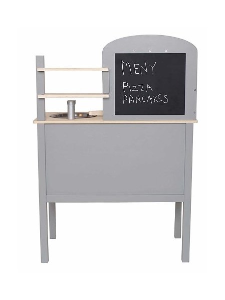 JABADABADO Ξύλινη Παιδική Κουζίνα γκρι με Κατσαρολικά