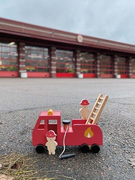 JABADABADO Παιδικό Ξύλινο Πυροσβεστικό Όχημα