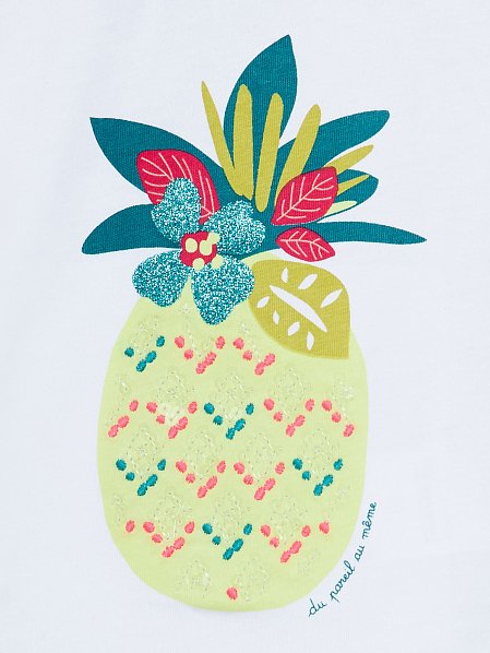 Βρεφική Μπλούζα για Κορίτσια Floral Pineapple